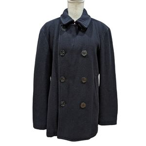 J.Crew Men’s Bayswater Pea Coat, Sz M, Navy Felted Wool HO 07 Quilted Insulate